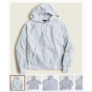 J Crew Relaxed Velour Hoodie Light Blue - size Medium